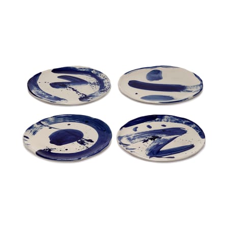 Dessertteller Sophia keramik blau / Set von 4 - Ø 22 cm - handbemalt - Serax