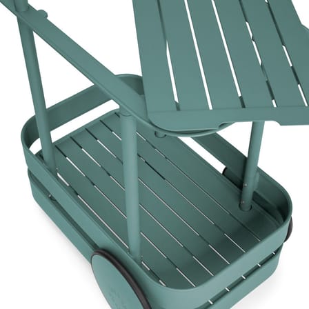 Jolly Trolley Dresser metal green green metal / Cordless USB rechargeable light - 78 x 55 x H 200 cm - Fatboy