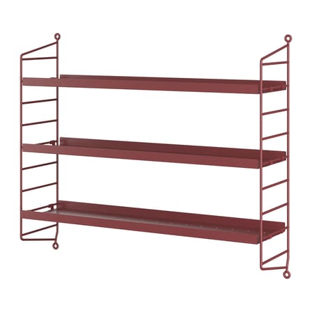 Etagère String® Pocket / Métal perforé - L 60 x H 50 cm - String Furniture