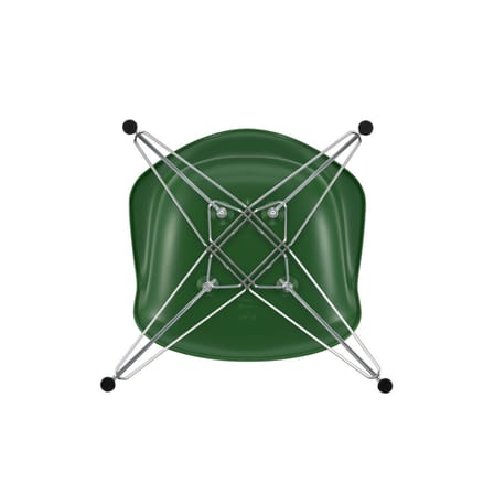 Fauteuil RE DAR - Eames Plastic Armchair plastique vert / (1950) - Pieds chromés / Recyclé - Vitra