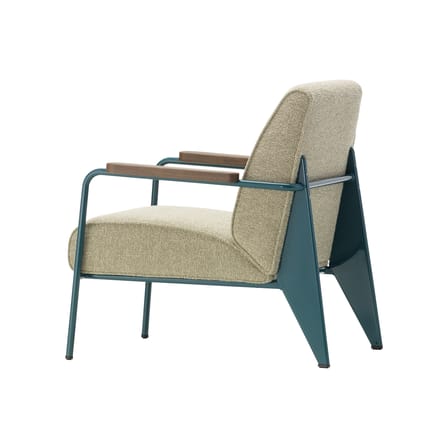 Fauteuil rembourré Fauteuil de Salon métal tissu beige / Jean Prouvé, 1939 - Vitra