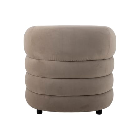 Fauteuil rembourré Joel gris / Velours - Bloomingville
