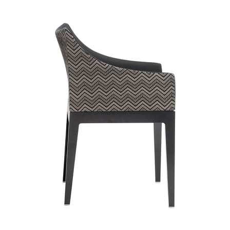 Fauteuil rembourré Madame tissu noir beige - Kartell