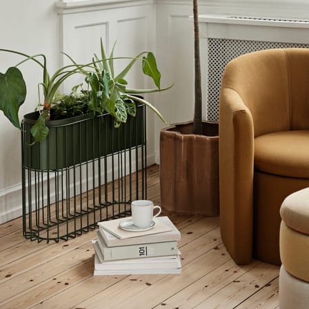 Set de 2 jardinières sur pied Fenja métal vert / L 72 x H 80 cm - BROSTE COPENHAGEN