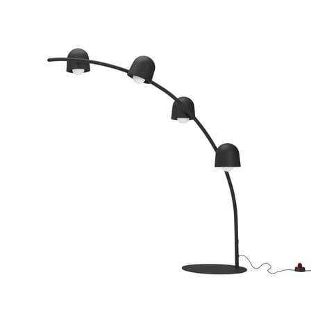 Lampadaire Big Lebow métal gris noir / H 234 x L 186 cm - 4 abat-jours orientables - Fatboy