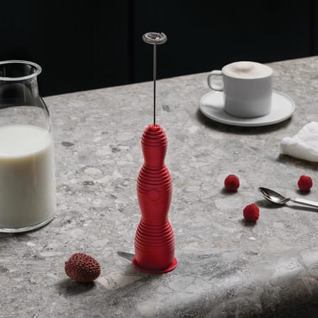 Mousseur à lait Pulcina plastique rouge / Rechargeable - Alessi