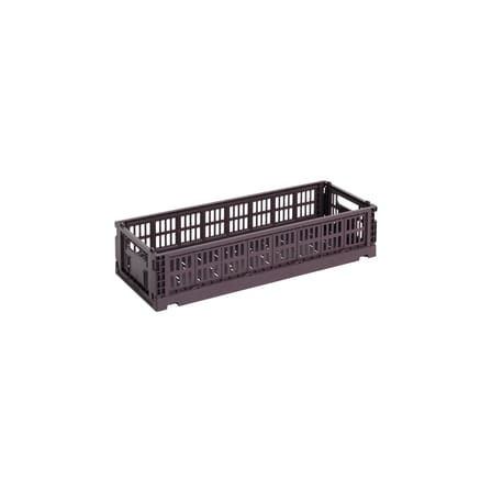 Panier Colour Crate MINI plastique rouge Oblong / 13 cm x 34.5 cm - Hay