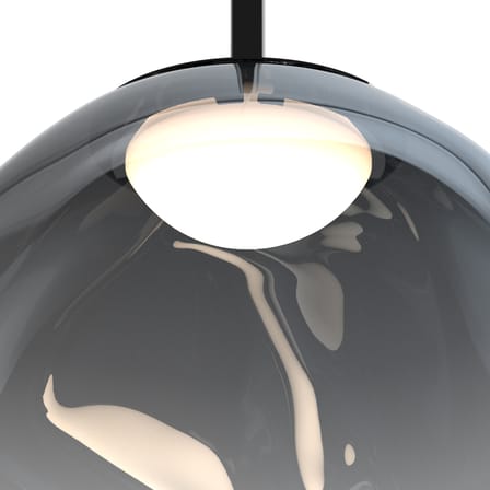 Melt Mini LED Pendant plastic material grey / Ø 28 cm - Metallised polycarbonate (changes color) - Tom Dixon