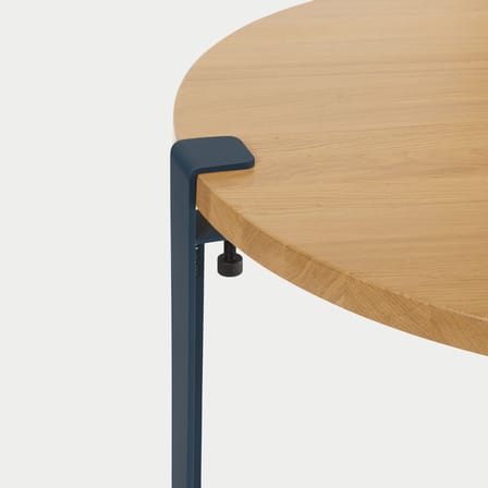 Piede  metallo blu con fissaggio a morsetto / H 43 cm - Per creare un tavolino o una panca - TIPTOE