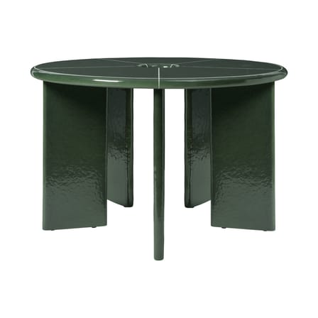 Deya Round table stone green / Ø 120 - Enamelled Concrete - Ferm Living