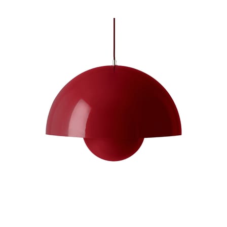 Suspension FlowerPot Big VP2 métal rouge / Ø 50 cm - By Verner Panton, 1968 - &tradition