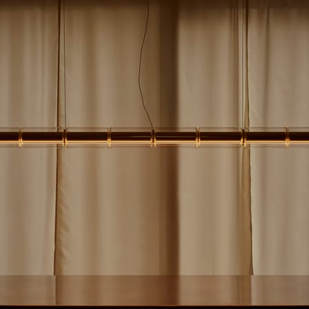 Suspension Luce Cilindrica S3 verre transparent / L 250 cm - Flos