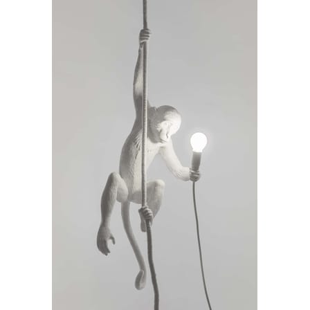 Suspension Monkey Hanging plastique blanc / Indoor - H 80 cm - Seletti