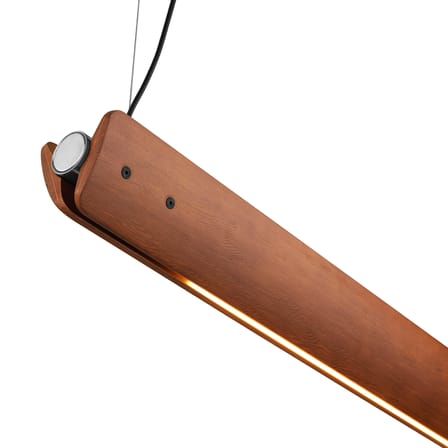 Suspension Seki-Han bois naturel / Réédition 1963 - L 169 cm - Flos