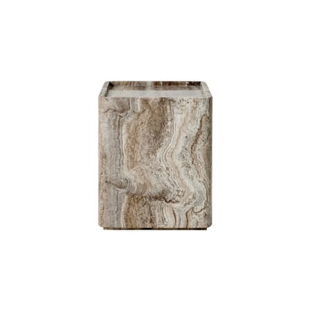 Table d'appoint Pietra pierre beige / 33 x 33 x H 40 cm - Travertin - Gubi