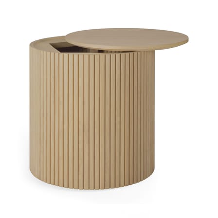 Table d'appoint Roller Max bois naturel / Coffre - Ø 40 x H 42 cm - Ethnicraft