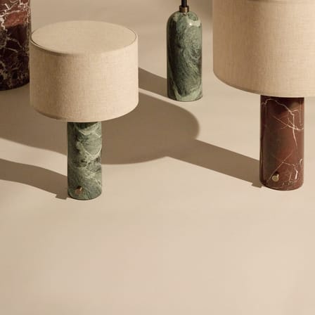 Gravity Large Table lamp marble green / Ø 41 x H 65 cm - Gubi