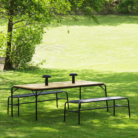 Table rectangulaire Vig Wood bois naturel / 90 x 200 cm - Normann Copenhagen