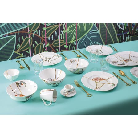 Verre Kintsugi n°3 verre transparent or / Verre & or fin - Seletti