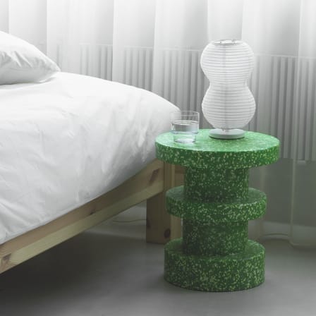 Hocker Bit Stack plastikmaterial grün / Beistelltisch - 100% Recycling-Kunststoff / Ø 36 cm - Normann Copenhagen