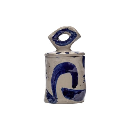Boîte Sophia 03 céramique bleu / Ø 8 x H 16 cm - Serax