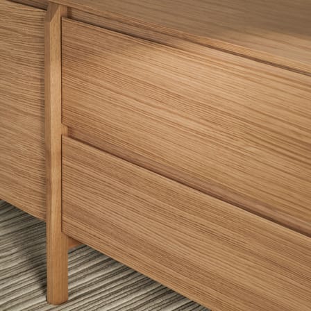Buffet Daia bois naturel / L 180 cm - 2 tiroirs - Bolia