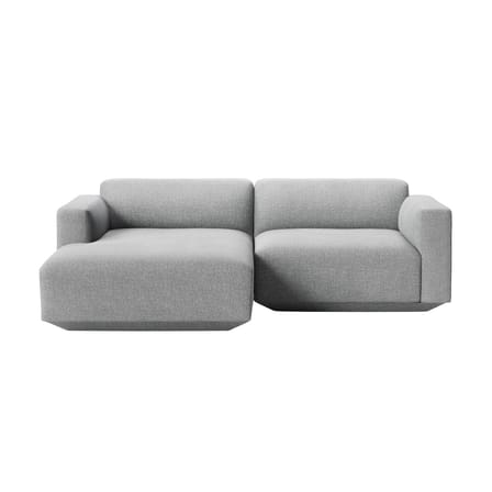 Canapé d'angle Develius C tissu gris / 3 places - L 220 cm / Dormeuse gauche - &tradition