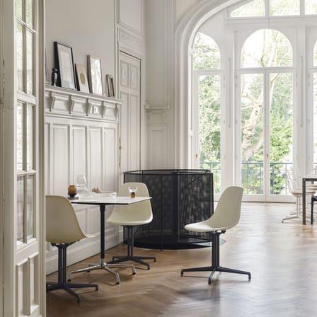 Chaise RE DSL - Eames Plastic Side Chair jaune / (1950) - Pied La Fonda / Recyclé - Vitra