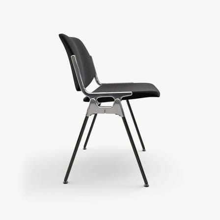 Chaise rembourrée DSC 106 tissu noir / Giancarlo Piretti, 1965 - ANONIMA CASTELLI