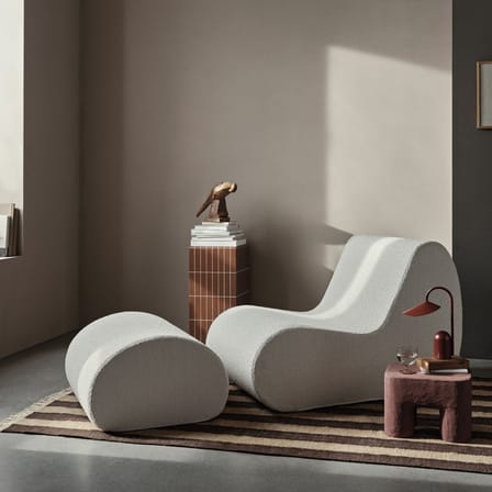 Chauffeuse Rouli tissu blanc / Canapé de jardin modulable - Ferm Living