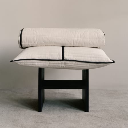 Coussin Vari blanc / 60 x 80 cm - Matelassé - Ferm Living