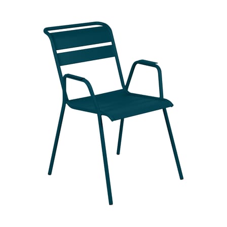 Fauteuil empilable Monceau métal bleu - Fermob