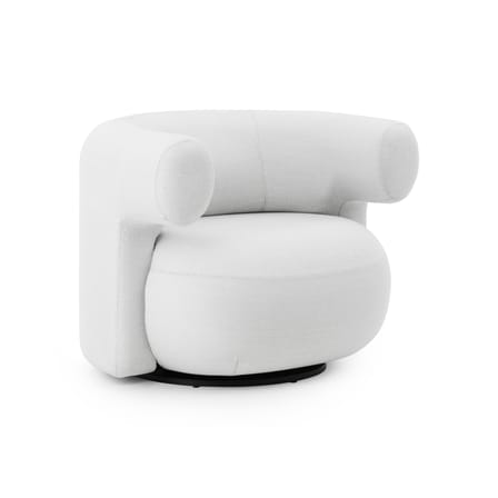Fauteuil pivotant Burra Outdoor tissu blanc - Normann Copenhagen