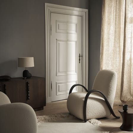 Fauteuil rembourré Buur tissu blanc / Tissu bouclé - Ferm Living
