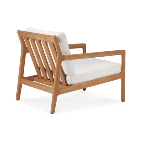 Fauteuil rembourré Jack Outdoor tissu bois blanc / Teck - Ethnicraft