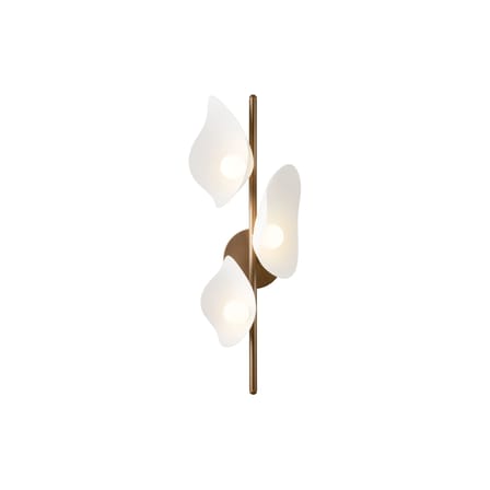 Lampada da parete Florii 3 materiale plastico bianco / H 61 cm - NUURA
