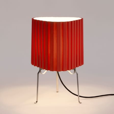 Lampe de table Canelé tissu rouge - Hay