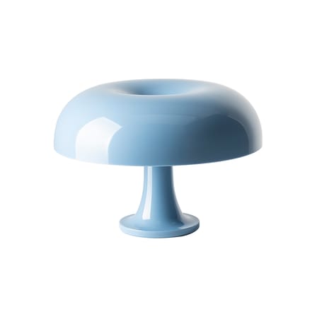 Lampe de table Nessino plastique bleu / Ø 32 x H 23 cm - Réédition 1960s - Artemide