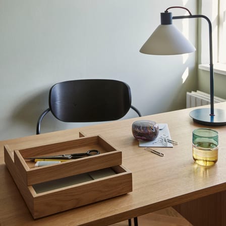Lampe de table Spot verre bleu - HÜBSCH