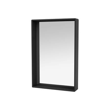 Miroir mural Colour Frame - Shelfie bois noir / 46,8 x 69,6 x P 9,9 cm - MONTANA