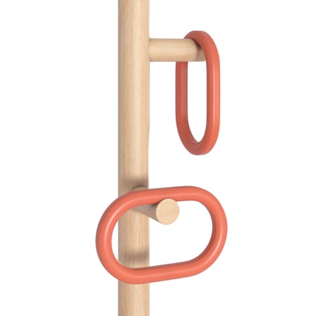Portemanteau sur pied Fernand bois orange / H 180 cm - Hartô