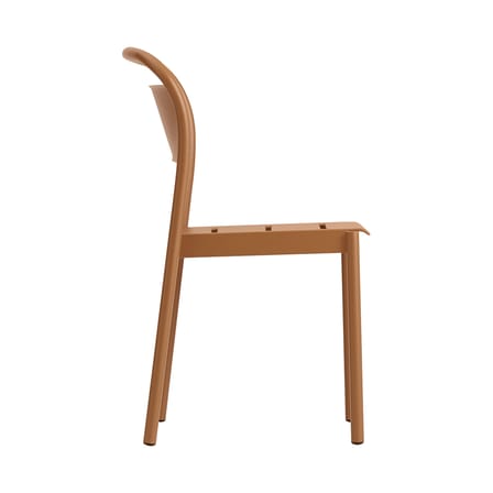 Sedia impilabile Linear metallo marrone beige / Acciaio - Muuto