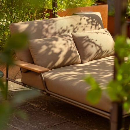 Bain de soleil double Settle tissu marron - Muuto