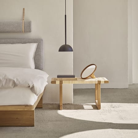 Sitzbank Table Bench faser holz natur / Couchtisch - 69 x 46 cm / Børge Mogensen, 1958 - CARL HANSEN & SON