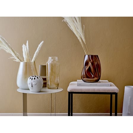 Table d'appoint Cher métal gris / Ø 43 cm - Porte-revues intégré - Bloomingville