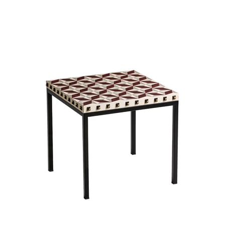Table d'appoint Not a Harem - Cross tissu multicolore / 45 x 45 x H 40 cm - Coton imprimé - Moroso