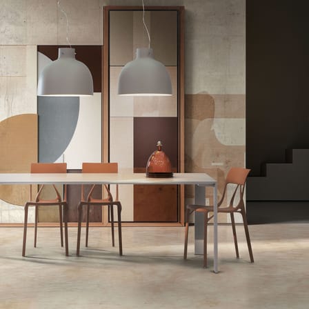 Table à rallonge Four beige / L 160 à 260 cm - Stratifié soft-touch - Kartell