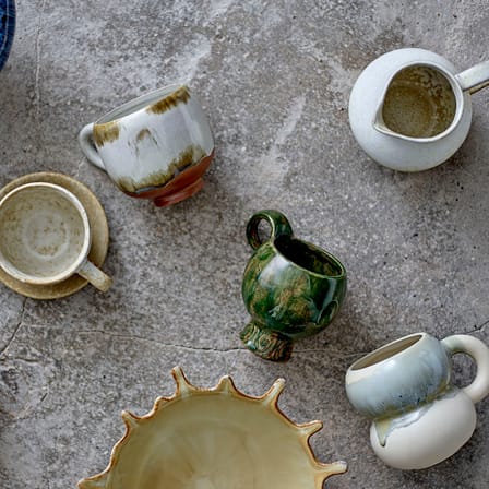 Set de 4 tasses Luna céramique bleu/ 400 ml - Bloomingville