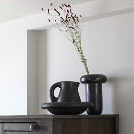 Vase Dough céramique noir / Ø 18 x H 26 cm - TOOGOOD