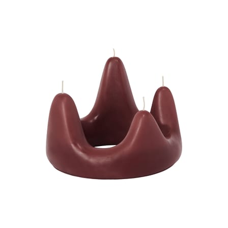 Bougie Stala Ring rouge / Ø 20 cm - Ferm Living